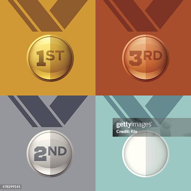 illustrations, cliparts, dessins animés et icônes de les récompenses - médaille de bronze