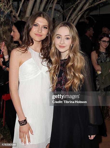 Elle Winter and Sabrina Carpenter attend BCBGeneration party like a GenGirl Summer Solstice party at Gracias Madre on June 23, 2015 in West...