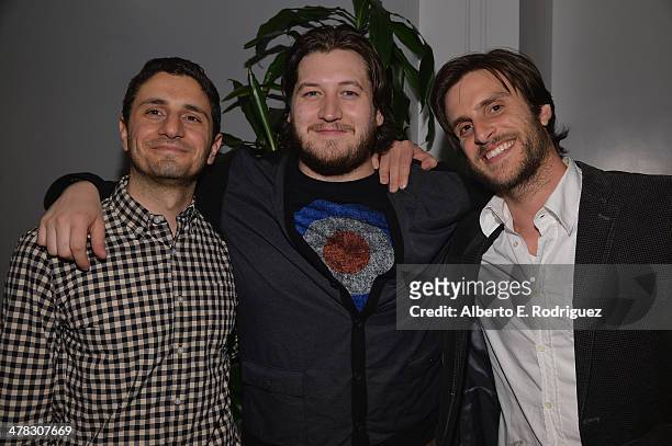 Producer Aram Tertzakian, director Gareth Evans and producer Nick Spicer attend the after party for the premiere of Sony Pictures Classics' "The Raid...
