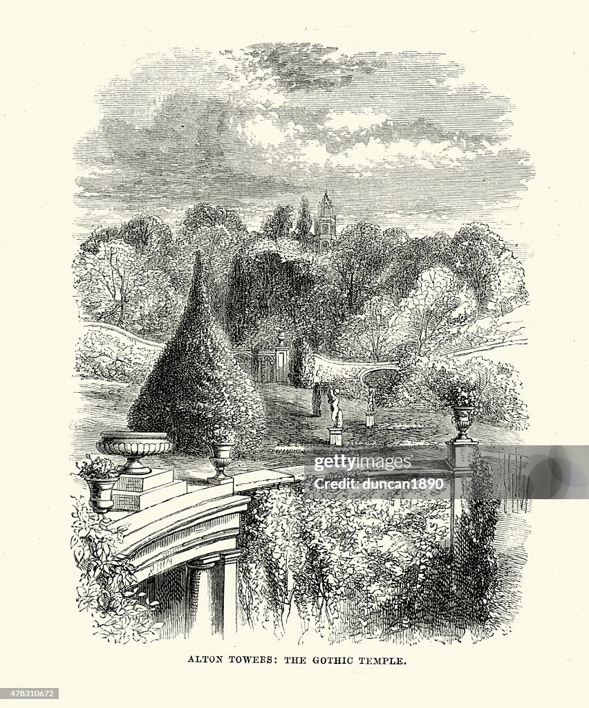 Alton Towers the Gothic Temple 1869