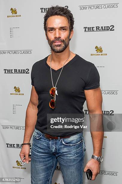 Actor and martial artist Darren Shahlavi attends "The Raid 2" - Los Angeles Premiere arrivals at Harmony Gold Theatre on March 12, 2014 in Los...