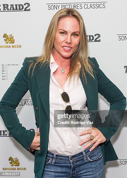 Producer Christy Oldham attends "The Raid 2" - Los Angeles Premiere arrivals at Harmony Gold Theatre on March 12, 2014 in Los Angeles, California.
