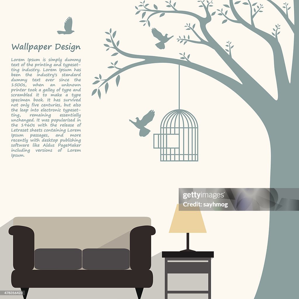 Wallpaper Pattern Design Of Natural Form For Interior Decorated High ...