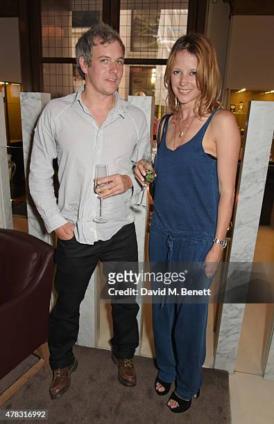 Tilly Wood and guest attend the Quercus Foundation Pre-Wimbledon Cocktails with Ana Ivanovic in the Ten Room at Hotel Cafe Royal on June 24, 2015 in...