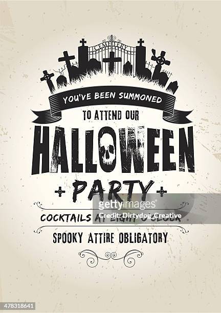 halloween party invite - informationsgrafik stock illustrations