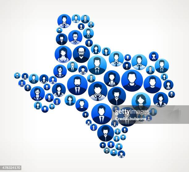 texas business people faces finance and teamwork pattern. - state representative stock illustrations