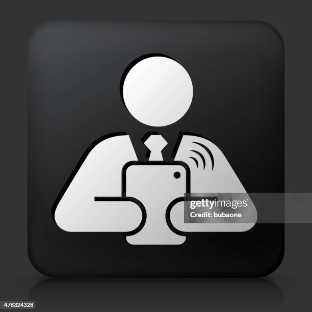 Man Using Computer Black Icons 292 Man Computer Black Background High Res Illustrations - Getty Images