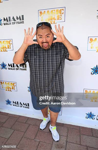 Gabriel Iglesias attends as the "Magic Mike XXL" cast are honored with stars on The Official Miami Walk Of Fame at Bayside Marketplace on June 24,...