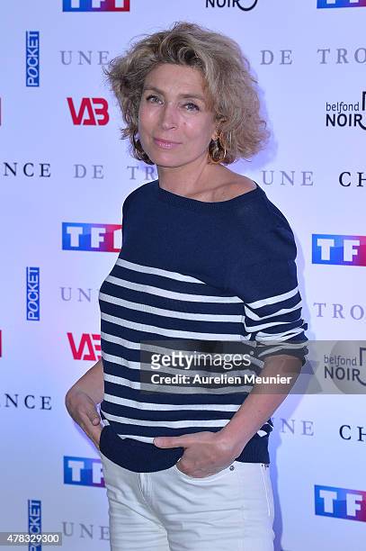 Marie-Ange Nardi attends the 'Une Chance de Trop' Paris premiere at Cinema Gaumont Marignan on June 24, 2015 in Paris, France.