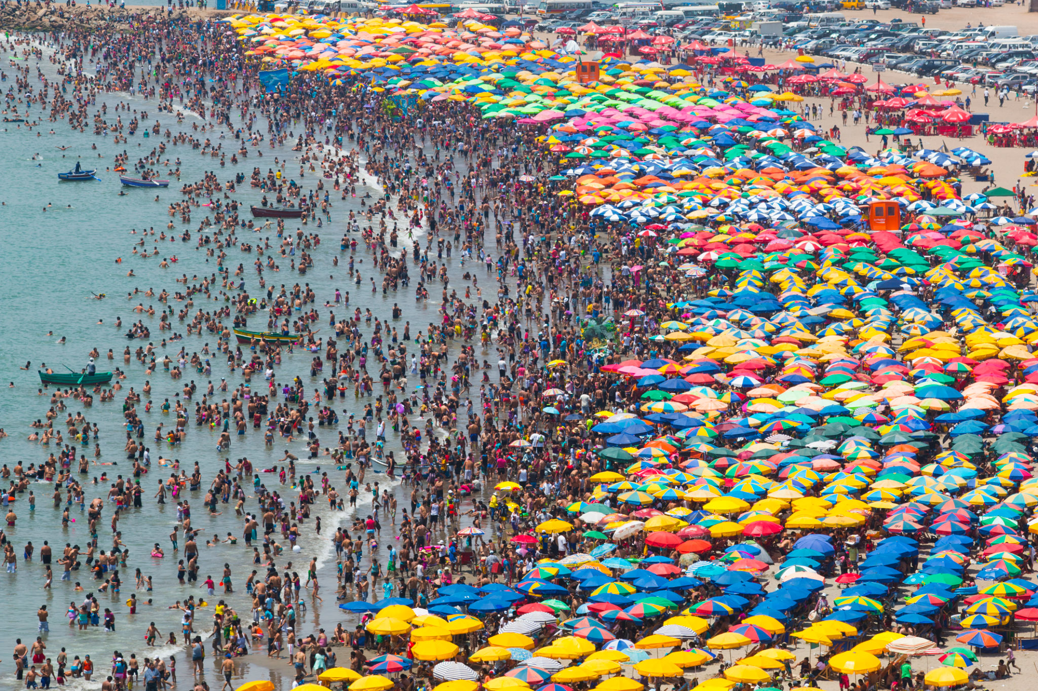 busy beach