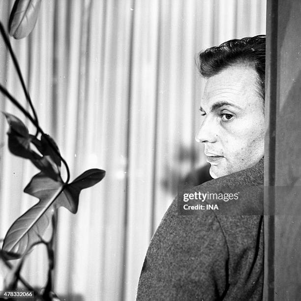 Jean Louis Trintignant in an episode of the series ""The blue train stops thirteen times"" entitled ""Market in hand"" and directed by Michel Drach