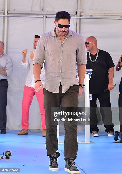 Joe Manganiello attends Magic Mike XXL cast honored with stars on The Official Miami Walk Of Fame at Bayside Marketplace on June 24, 2015 in Miami,...