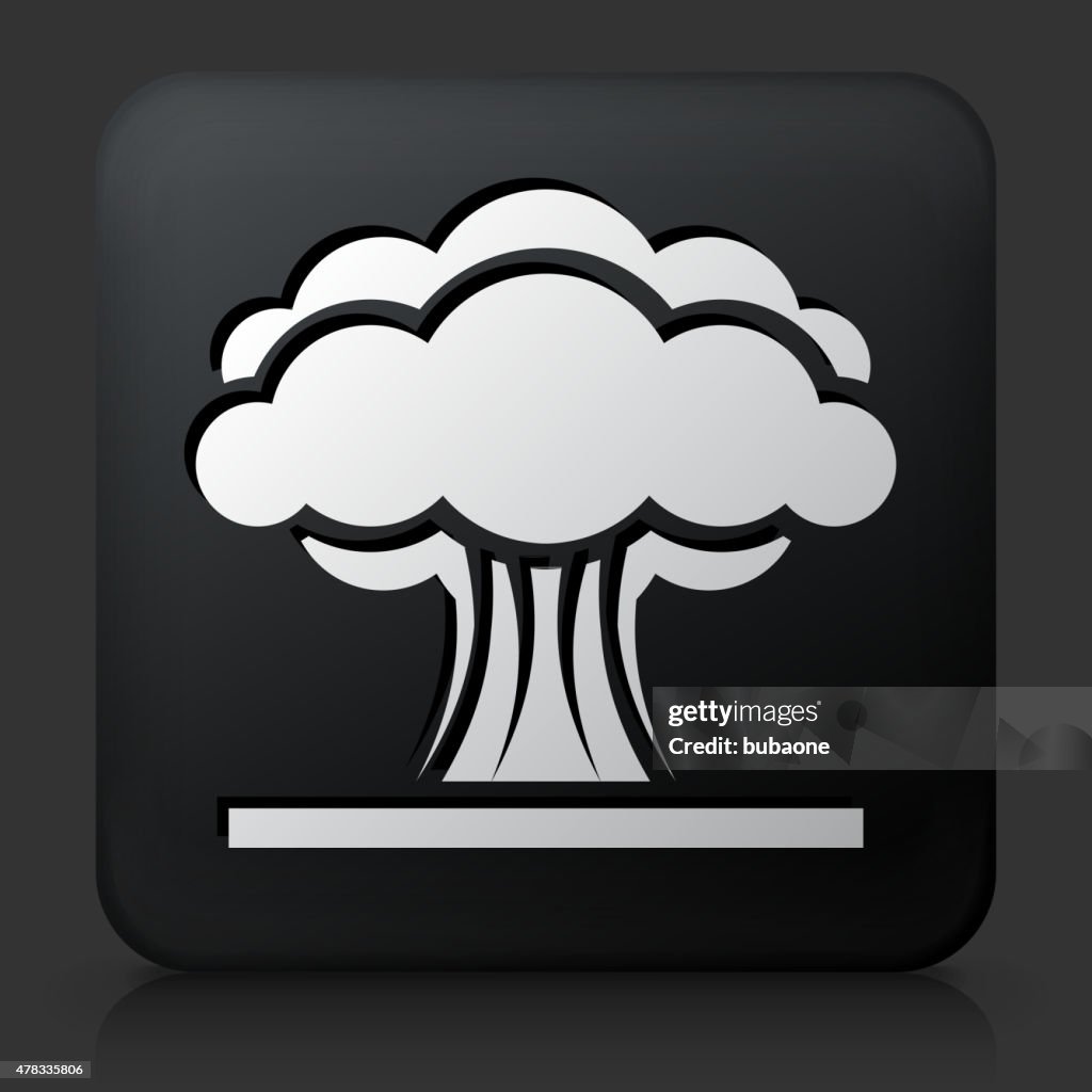 Black Square Button With Atomic Explosion High-Res Vector Graphic ...