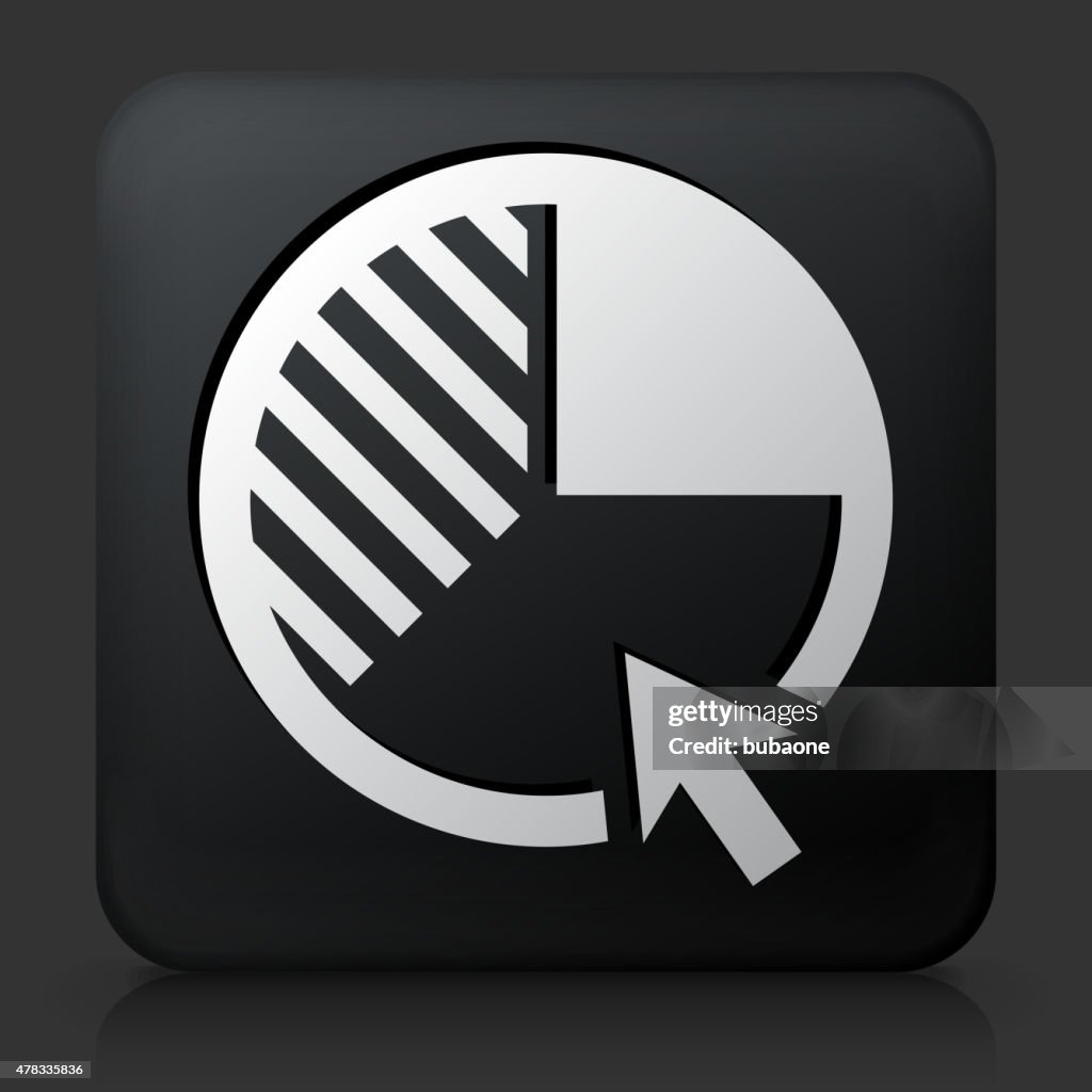 Pie Chart Button Black Square Button With Pie Chart High-Res Vector Graphic - Getty Images