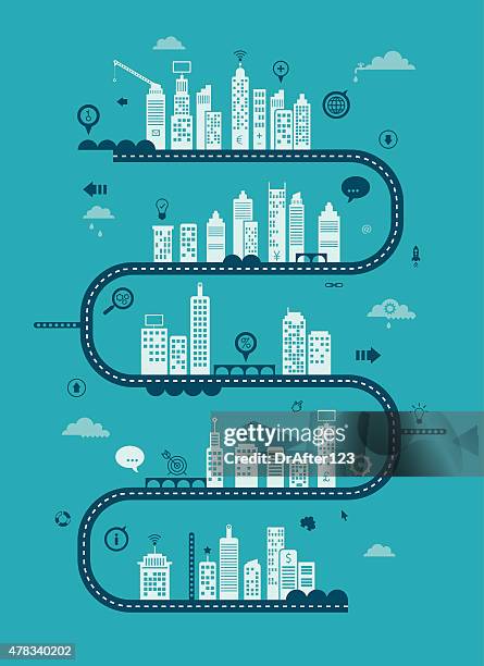 using internet for business - virtual business strategy stock illustrations