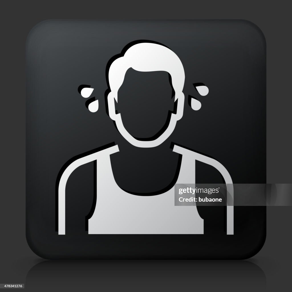 Send Button Sweating Black Square Button With Man Sweating High-Res Vector Graphic - Getty ...