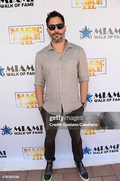 Joe Manganiello attends "Magic Mike XXL" cast honored with stars on The Official Miami Walk Of Fame at Bayside Marketplace on June 24, 2015 in Miami,...