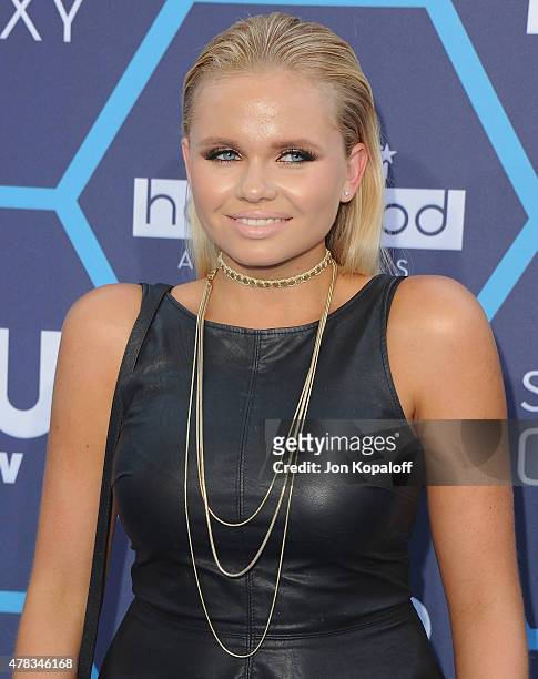 Actress Alli Simpson arrives at the 16th Annual Young Hollywood Awards at The Wiltern on July 27, 2014 in Los Angeles, California.