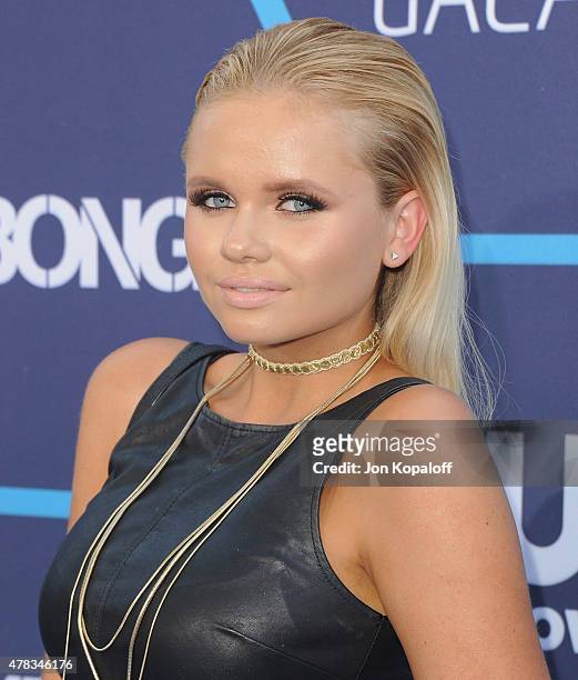 Actress Alli Simpson arrives at the 16th Annual Young Hollywood Awards at The Wiltern on July 27, 2014 in Los Angeles, California.