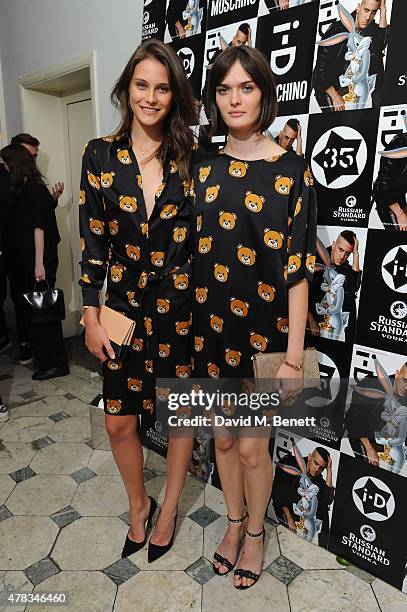 Charlotte Wiggins and Sam Rollinson attend the i-D 35 x Jeremy Scott for Moschino party celebrating i-D Magazine's 35th anniversary at Il Bottaccio...