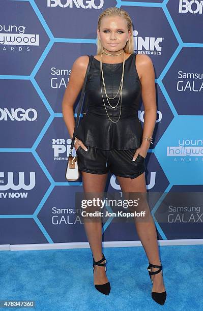 Actress Alli Simpson arrives at the 16th Annual Young Hollywood Awards at The Wiltern on July 27, 2014 in Los Angeles, California.