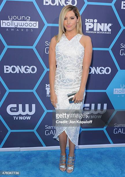 Actress Ashley Tisdale arrives at the 16th Annual Young Hollywood Awards at The Wiltern on July 27, 2014 in Los Angeles, California.