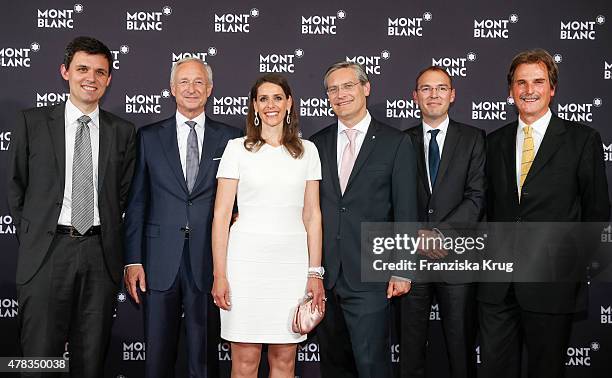 Stefan Brandt, Lutz Bethge, Dorit Otto, Alexander Otto, Oliver Goessler and Hubertus Gassner attend the Montblanc De La Culture Arts Patronage Award...