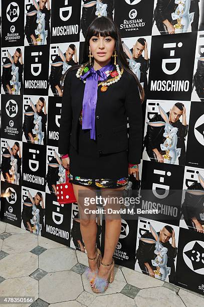 Zara Martin attends the i-D 35 x Jeremy Scott for Moschino party celebrating i-D Magazine's 35th anniversary at Il Bottaccio on June 24, 2015 in...