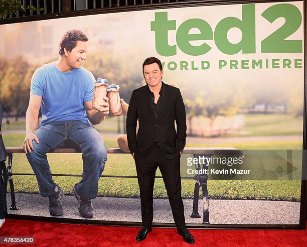 Seth MacFarlane attends the New York Premiere of "Ted 2" at Ziegfeld Theater on June 24, 2015 in New York City.