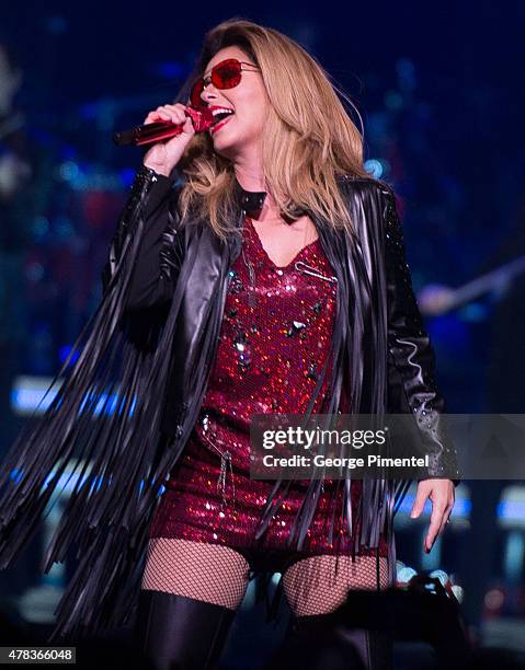 Shania Twain performs in Concert for her "Rock This Country" Tour at Air Canada Centre on June 24, 2015 in Toronto, Canada.