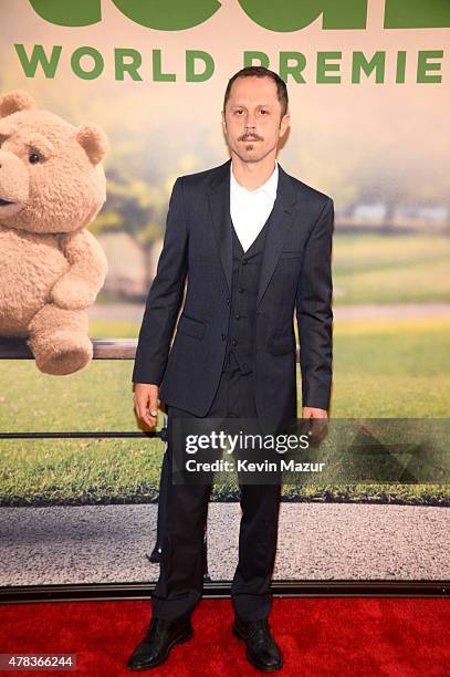 Giovanni Ribisi attends the New York Premiere of "Ted 2" at Ziegfeld Theater on June 24, 2015 in New York City.
