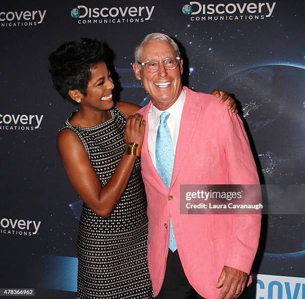 Tamron Hall and Henry Schleiff attend the Discovery 30th Anniversary Celebration at The Paley Center for Media on June 24, 2015 in New York City.