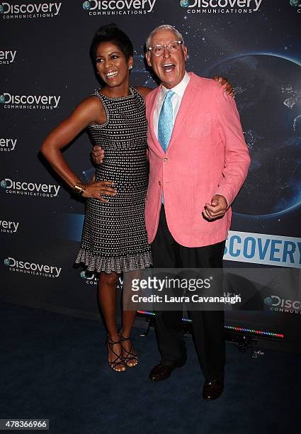 Tamron Hall and Henry Schleiff attend the Discovery 30th Anniversary Celebration at The Paley Center for Media on June 24, 2015 in New York City.