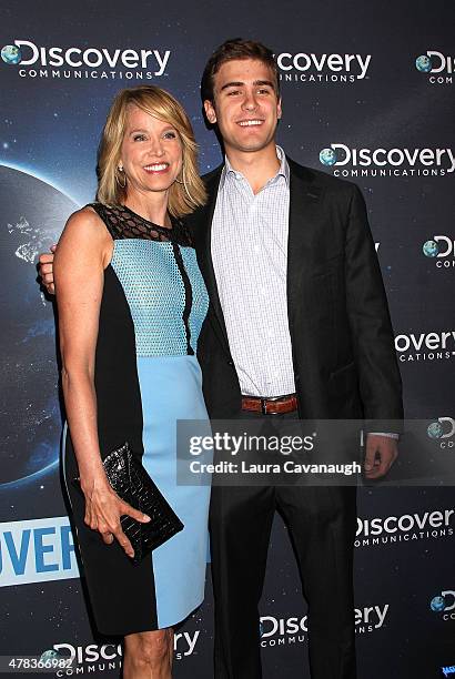 Paula Zahn and son Jared Cohen attend the Discovery 30th Anniversary Celebration at The Paley Center for Media on June 24, 2015 in New York City.