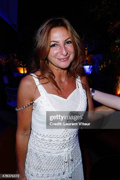 Hairdresser Sarah Guetta attends the Hublot Blue Coktail at Mr Bleu at Palais de Tokyo on June 24, 2015 in Paris, France.