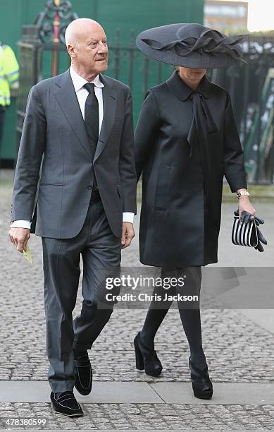 Lord Norman Foster attends a memorial service for Sir David Frost at Westminster Abbey on March 13, 2014 in London, England.