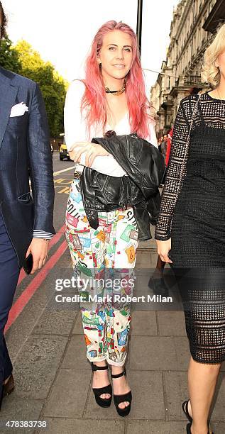 India Rose James attending the iD magazine and Moschino party on June 24, 2015 in London, England.