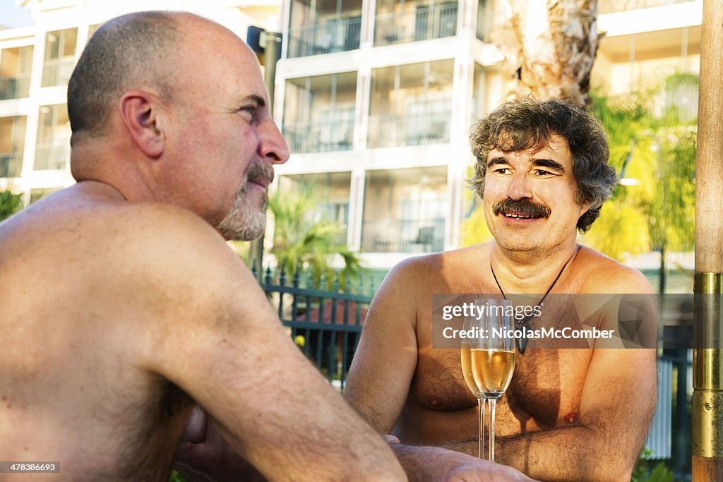 Mature gay couple enjoying a Florida vacation