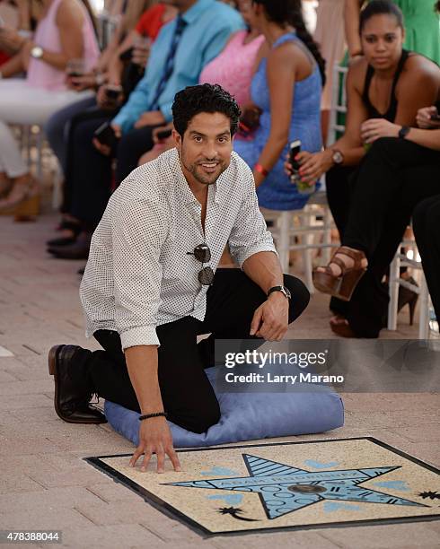 Adam RodrÃ­guez attends Magic Mike XXL cast honored with stars on The Official Miami Walk Of Fame at Bayside Marketplace on June 24, 2015 in Miami,...