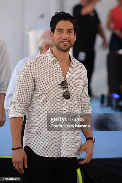 Adam RodrÃ­guez attends Magic Mike XXL cast honored with stars on The Official Miami Walk Of Fame at Bayside Marketplace on June 24, 2015 in Miami,...