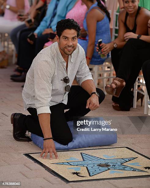 Adam RodrÃ­guez attends Magic Mike XXL cast honored with stars on The Official Miami Walk Of Fame at Bayside Marketplace on June 24, 2015 in Miami,...