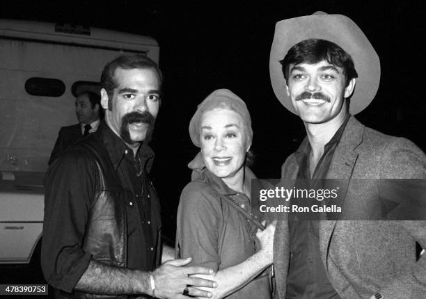 Singer Glenn Hughes of the Village People, actress June Havoc and singer Randy Jones of the Village People attend the Billboard's International Disco...