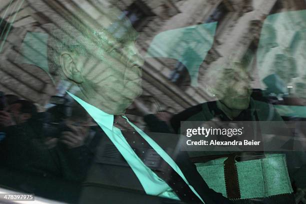 President of Bayern Muenchen Ulrich Hoeness and his wife Susanne leave the Higher Regional Court after hisverdict on March 13, 2014 in Munich,...
