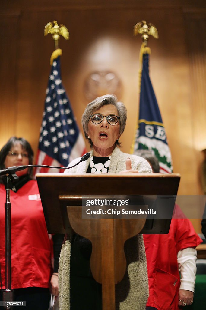 Barbara Boxer Holds News Conference On Keystone XL Pipeline