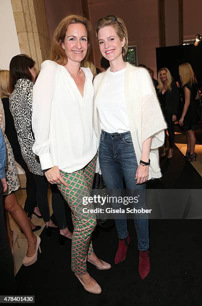 Gioia von Thun, Minzi, Princess Isabelle zu Hohenlohe-Jagstberg during the presentation of 'Art of the Lip' by MAC Cosmetics at Haus der Kunst on...