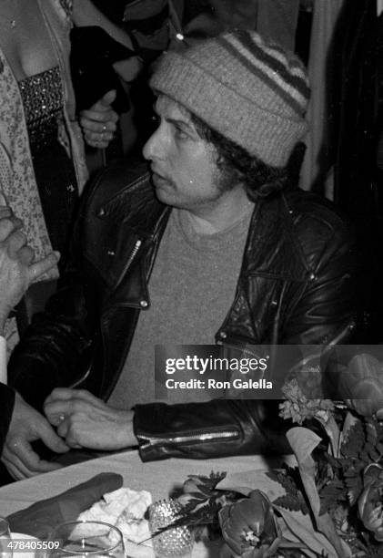 Musician Bob Dylan attends the 22nd Annual Grammy Awards After Party Hosted by Warner Bros. Records on February 27, 1980 at Chasen's Restaurant in...