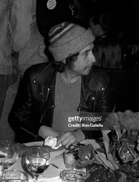 Musician Bob Dylan attends the 22nd Annual Grammy Awards After Party Hosted by Warner Bros. Records on February 27, 1980 at Chasen's Restaurant in...