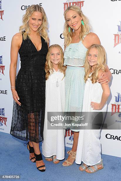 Brittany Daniel, sister Cynthia Daniel, Lauren Gobuzzi and sister Allison Gobuzzi arrive at Crackle Hosts World Premiere Of "Joe Dirt 2: Beautiful...