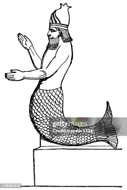 Dagon Fish God illustration