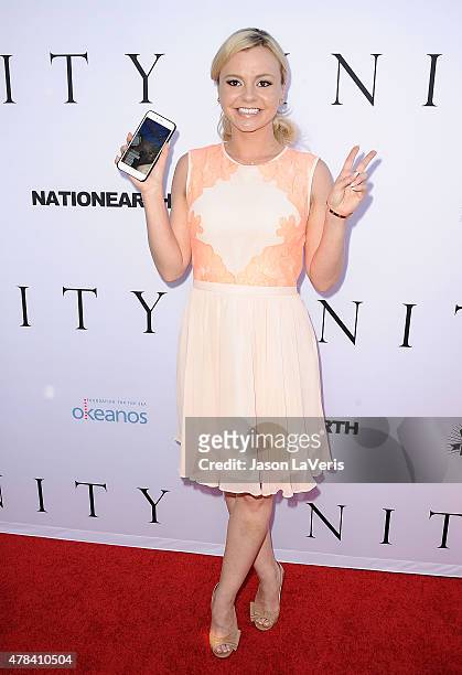 Actress Bree Olson attends the world premiere screening of "Unity" at DGA Theater on June 24, 2015 in Los Angeles, California.